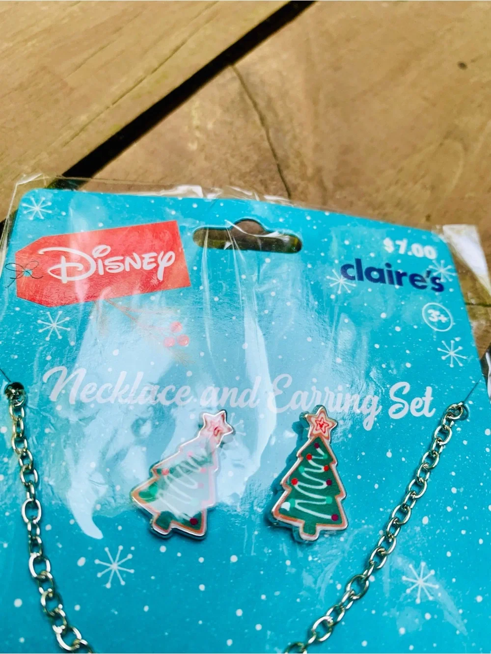 Disney Mickey & Minnie Holiday Necklace and Earrings Set - Green, Red, Yellow